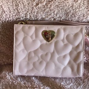 Betsey Johnson quilted heart purse